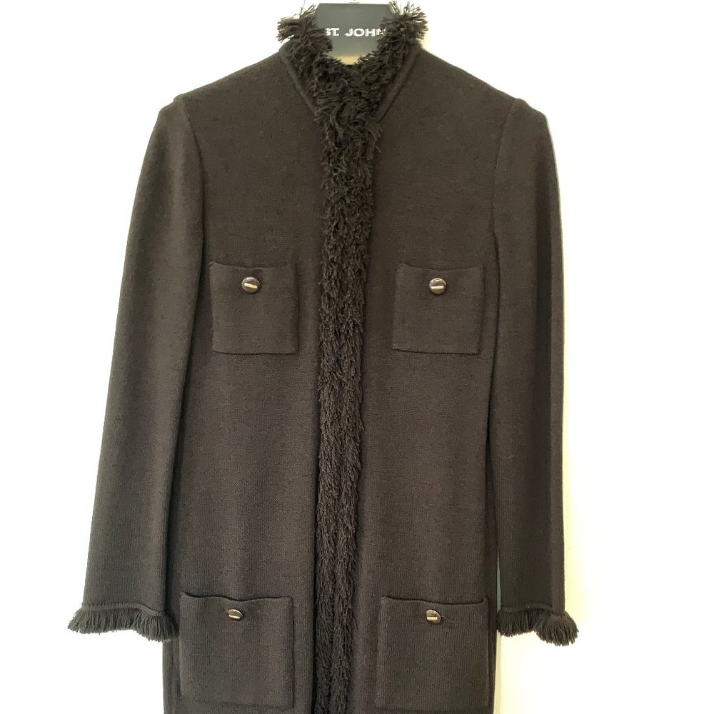 St John Santana Knit  Brown Rockstar Jacket